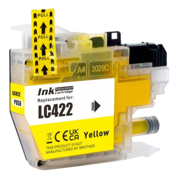 Zgodny Tusz LC-422Y 11ml Yellow do Brother MFC J5340DW J5340DWE J5345DW J5740DW J6540DW J6540DWE J6590DW J6940DW DDPrint Nowy