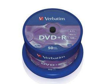 Verbatim DVD+R 16x 4,7GB 50p cake box