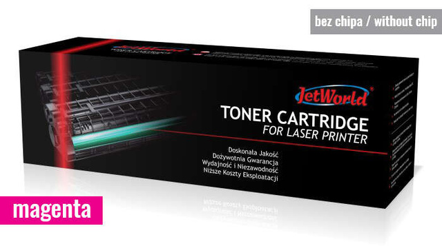 Zamiennik HP 207A W2213A 1.25k Magenta bez chipu toner marki JetWorld do HP M255 M282 M283