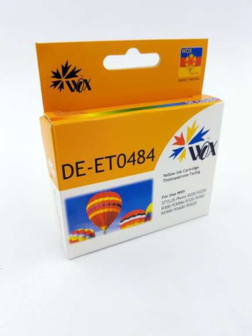 Zamiennik EPSON T0484 C13T048440 18ml Yellow tusz marki WOX do R200 R220 R300 R320 R340 RX500 RX600 RX620 RX640