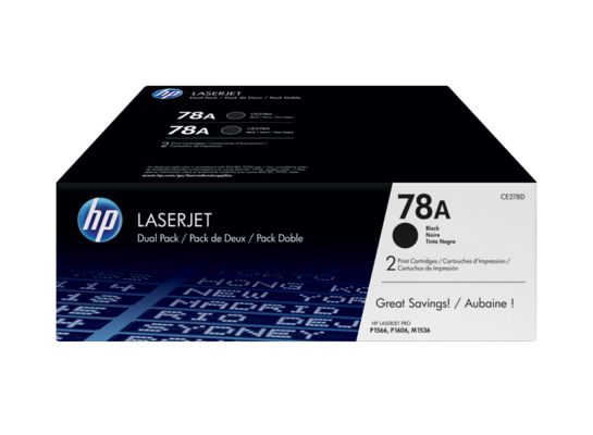 Oryginalny Toner HP 78AD CE278AD do HP 2x 2.1k Black Dwupak do HP LaserJet Pro M1536MFP/M1536dnf/P1566/P1606/P1606dn