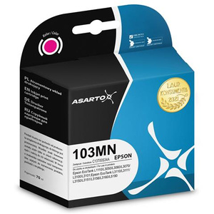 Zamiennik Epson 103M | C13T00S34A | 70 ml | magenta tusz marki Asarto do EPSON ECOTANK L3110 L3150 L3160