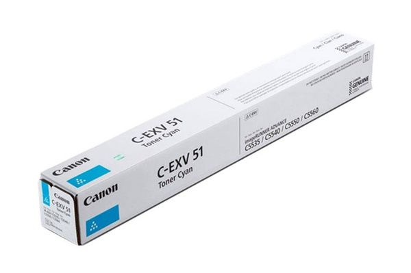Canon C-EXV51C, CEXV51C, 0482C002 60k Cyan do Canon ADV iR-C5535, iR-C5540, iR-C5550, iR-C5560 Toner Oryginalny