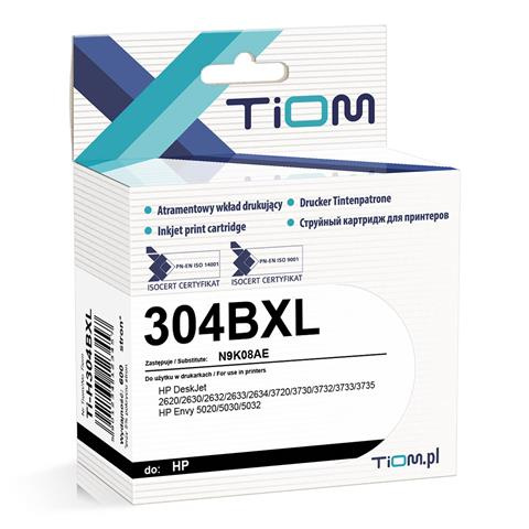 Zgodny Tusz Tiom Ti-H304BXL zamiennik HP 304BXL | N9K08AE | 600 str. | black