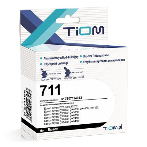 Zamiennik Epson 711 | C13T07114012 | 7,4 ml | black tusz marki Tiom do SX115 SX215 SX218 SX100 SX105 SX110 S21 D92 SX100 SX210