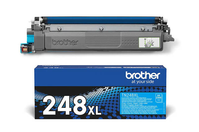 Oryginalny Brother TN248 XL TN-248 XLC 2,3k Cyan toner marki Brother do DCP-L3550 L3560