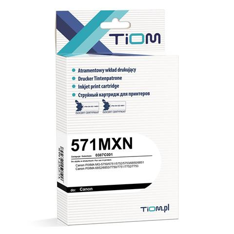 Zgodny z Canon CLI571M | 0387C001 | 645 str. | magenta tusz marki Tiom do Canon Pixma MG5750/MG5753 MG6850/MG7750 MG7752/TS5050 TS5051/TS5055 TS6050/TS6051 TS6052/TS8050