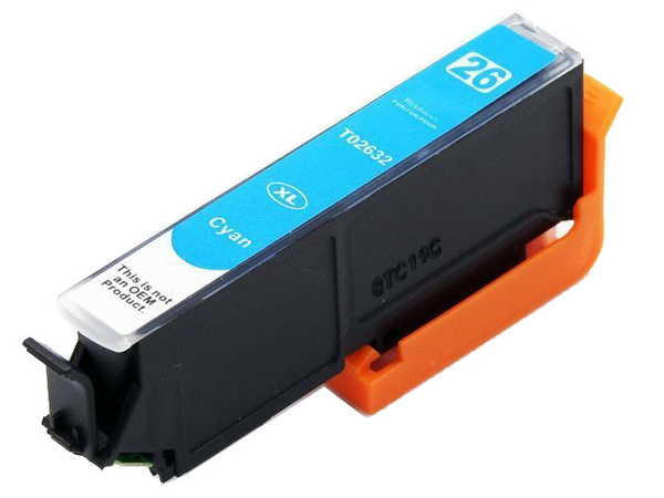 Zamiennik Epson T2632 Cyan 14ml tusz marki DDPrint do Epson XP510 XP520 XP600 XP605 XP610 XP615 XP620 XP625n XP700 XP710 XP720 XP800 XP810 XP820