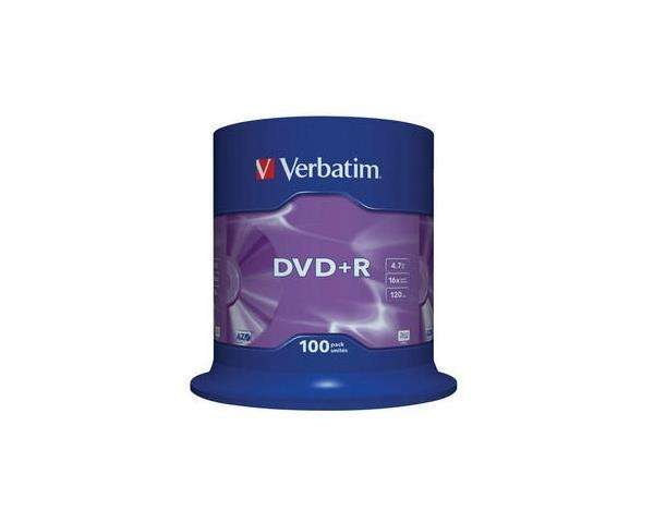 Verbatim DVD+R 16x 4,7GB 100p cake box