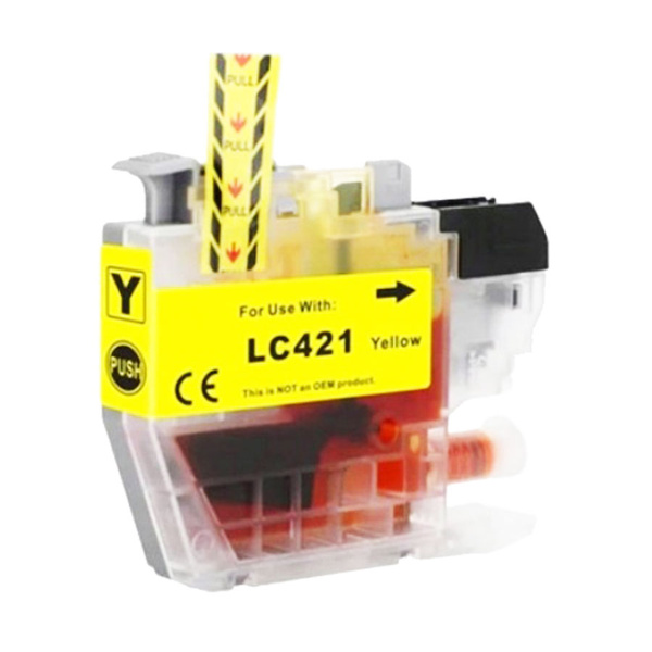 Zgodny Tusz LC421Y 8ml Yellow do Brother DCP-J1050 DCP-J1140 MFC-J1010 DDPrint Nowy