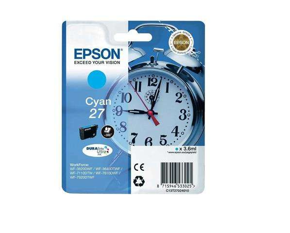 Epson Tusz WF3620 T2702 Cyan