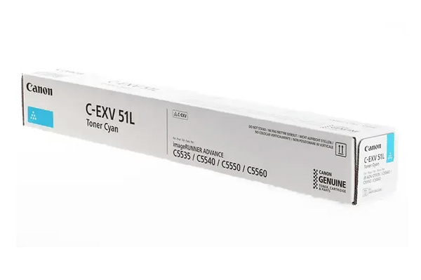 Canon C-EXV51LC, CEXV51LC, 0485C002 26k Cyan do Canon ADV iR-C5535, iR-C5540, iR-C5550, iR-C5560 Toner Oryginalny