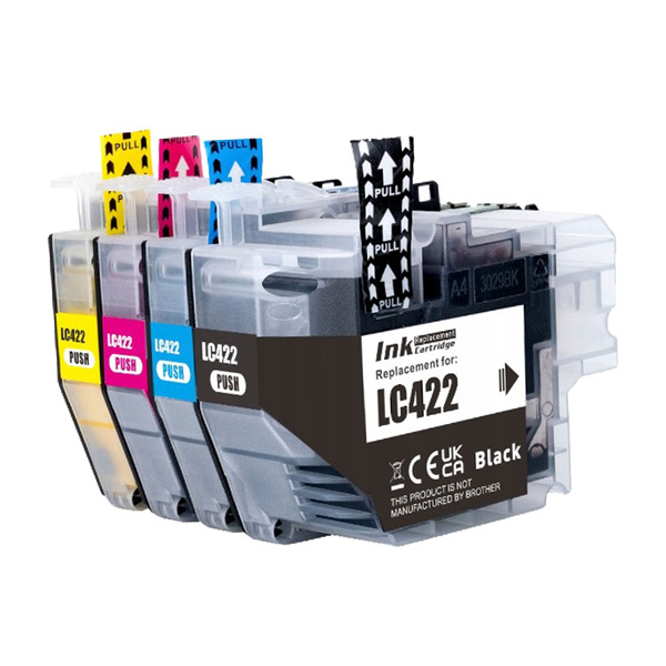 Zgodny Komplet Tusze Brother LC-422 CMYK do Brother MFC J5340DW J5340DWE J5345DW J5740DW J6540DW J6540DWE J6590DW J6940DW DDPrint Nowy