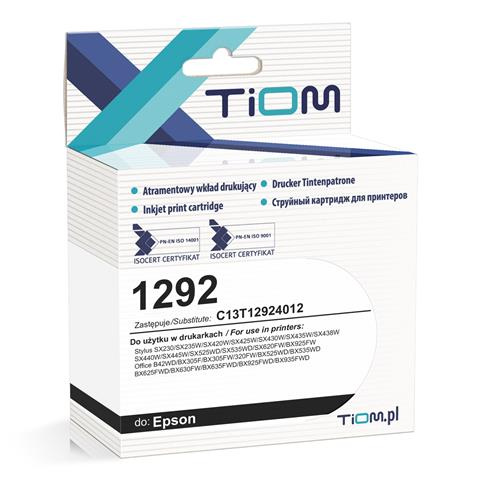 Zamiennik Epson 1292 | C13T12924012 | 630 str | cyan tusz marki Tiom do Epson BX305 BX320 BX525 BX535 BX625 BX635 BX925 BX935 SX230 SX235 SX420 SX435 SX440 SX620 WF3010 WF3520 WF3530 WF7015 WF7515 WF7525