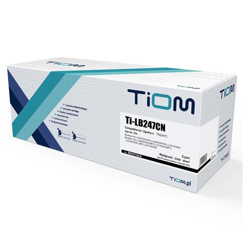 Zamiennik Brother TN247C 2,3k cyan toner marki Tiom do L3550 L3730 L3770 L3710 L3750 L3770 L3510 L3210