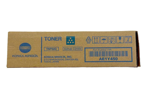 Minolta TNP92C, TNP-92C, AE1Y450 4k Cyan do Konica Minolta Bizhub C3120i Toner Oryginalny