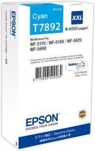 Oryginalny Tusz T7892XXL do Epson 4k Cyan