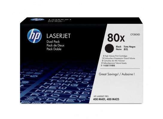 Oryginalny Toner HP 80XD CF280XD do HP 2x 6.9k Black Dwupak