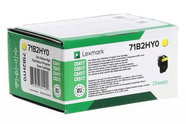 Lexmark 71B2HY0 3,5k Yellow do Lexmark CS417 CS517 CX417 CX517 Toner Oryginalny