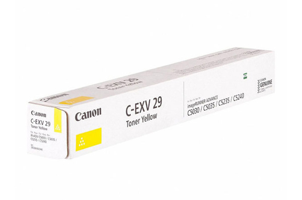 Canon C-EXV29Y, CEXV29Y, 2802B002 27k Yellow do Canon iR-C5030, iR-C5035, iR-C5235, iR-C5240 Toner Oryginalny