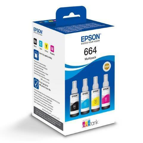 Zestaw Epson Tusz T6646 MultiPack do Epson ET-2500/ET-2550/ET-2600/ ET-2650/ ET-3600/ET-4500/ET-4550/ ET-14000/ ITS L3050/ITS L3060/ITS L3070/ L100/L110/L210/L300/L310/ L350/L355/L365/L382/L386/ L550/L565/ L655/L1300