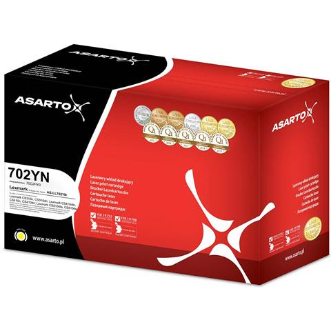 Zgodny Toner Asarto AS-LL702YN zamiennik Lexmark 702YN | 70C2HY0 | 3k | yellow