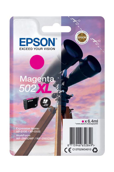 Oryginalny Tusz Magenta Epson 502XL (T02W3, C13T02W34010)