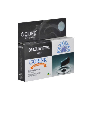 ORINK Tusz CLI571XLG do drukarek Canon Pixma MG5750 / MG6850 / MG7750 / CLI571M | Grey | 12ml.