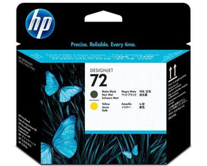 HP Głowica nr 72 C9384A Mat Black+Yellow