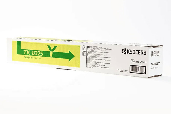 Kyocera TK8325Y, TK-8325Y, 1T02NPANL0 12k Yellow do Kyocera Taskalfa 2551ci Toner Oryginalny