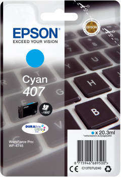 Oryginalny Tusz 407 do Epson 20.3 ml Cyan