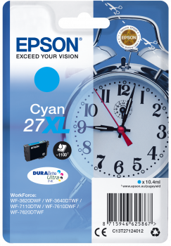 Oryginalny Tusz 27XL T2712 XL do Epson 10.4 ml Cyan