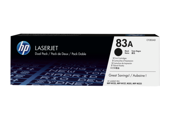 Oryginalny Toner HP 83AD CF283AD do HP 2x 1.5k Black Dwupak do HP M125 / M127 / M201 / M225