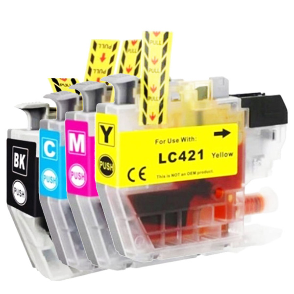 Zgodny Komplet tuszy LC421 / LC-421 CMYK do Brother DCP-J1050 DCP-J1140 MFC-J1010 DDPrint Nowy