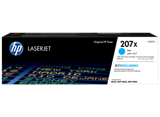 Oryginalny Toner HP 207X W2211X 2.4k Cyan do HP M255 M282 M283