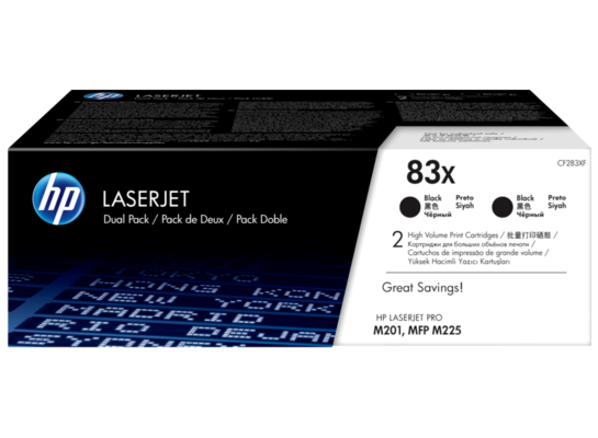 Oryginalny Toner HP 83XD CF283XD do HP 2x 2.2k Black Dwupak do HP LaserJet Pro M201dw M201n M225dn M225dw