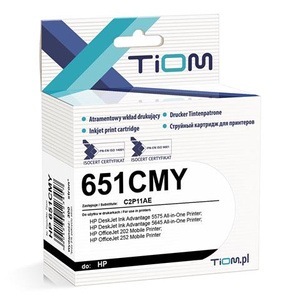 Zgodny Tusz Tiom Ti-H651CMY zamiennik HP 651CMY | C2P11AE | 20ml | color