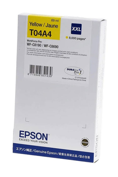Epson T04A4 (C13T04A44N) 8l Yellow do Epson WorkForce Pro WF-C8190 WF-C8690 Tusz Oryginalny