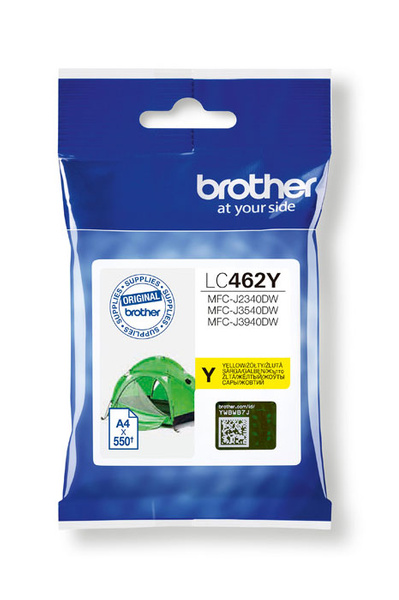 Brother LC-462Y, LC462Y 0,55k Yellow do Brother MFC-J2340DW, MFC-J3540DW, MFC-J3940DW Tusz Oryginalny