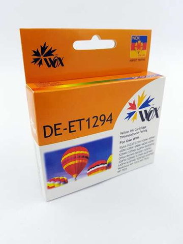 Zamiennik EPSON T1294 C13T12944010 20ml Yellow tusz marki WOX do SX235W SX425W BX305 BX320 BX525 BX535 BX625 BX635 BX925 BX935