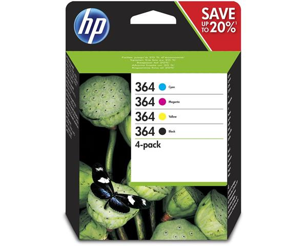 HP Tusz nr 364 N9J73AE 4pack CMYK do HP DeskJet 3070a/3520/3521 /3522/3524/d5445/d5460 / OfficeJet 4610/4620/4622/7515 / PhotoSmart 5510/5515/5520/ 5524/6510/6520/ 7510/7520/b110