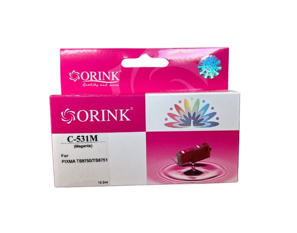 ORINK Tusz CLI531BK do drukarek Canon Pixma TS8750, TS8751 | Magenta | 18,5ml