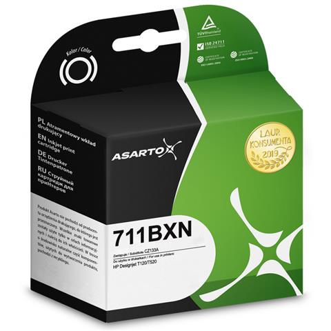 Zgodny Tusz Asarto AS-H711BXN zamiennik HP 711BXN | CZ133A | 80 ml | black