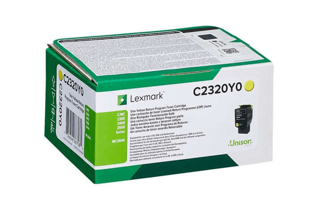 Oryginalny Toner Lexmark C2320Y0 1k Yellow do Lexmark C2325 C2425 C2535 MC2325 MC2425 MC2535 MC2640