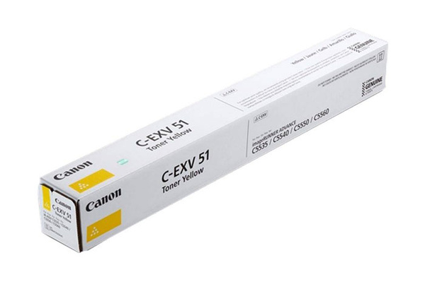 Canon C-EXV51Y, CEXV51Y, 0484C002 60k Yellow do Canon ADV iR-C5535, iR-C5540, iR-C5550, iR-C5560 Toner Oryginalny