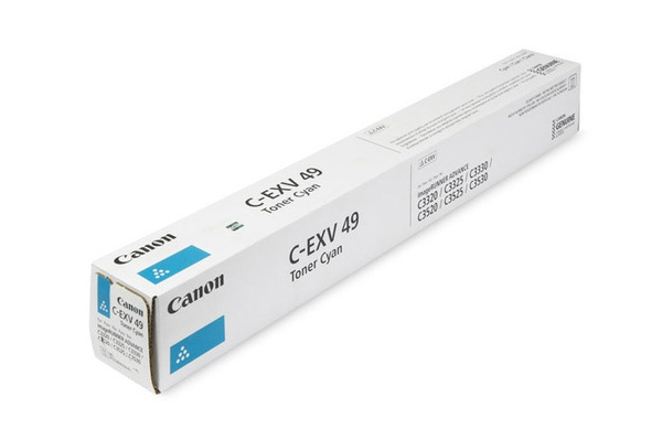 Canon C-EXV49C, CEXV49C, 8525B002 19k Cyan do Canon ADV iRC3320 iRC3325 iRC3330 iRC3520 iRC3525 iRC3530 Toner Oryginalny