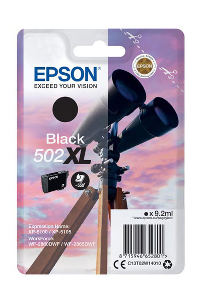 Epson 502XL (T02W1, C13T02W14010) 0,55k Black do EPSON EXPRESSION XP-5100 XP-5150 XP-5155 Tusz Oryginalny