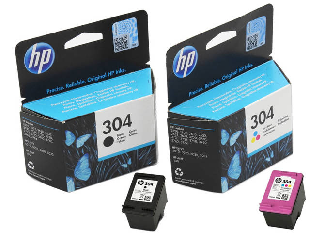 Zestaw Tuszy HP 304 N9K06AE+N9K05AE do HP DeskJet 4ml Black+ 2ml Color Oryginalny