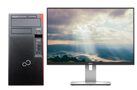 Zestaw Fujitsu Esprimo P758 Tower Core i5 9600 (9-gen.) 3.1 GHz (6 rdzeni) / 16 GB / 480 SSD / Win 11 Prof. + AMD Radeon RX550 z monitorem Dell UltraSharp U2415b