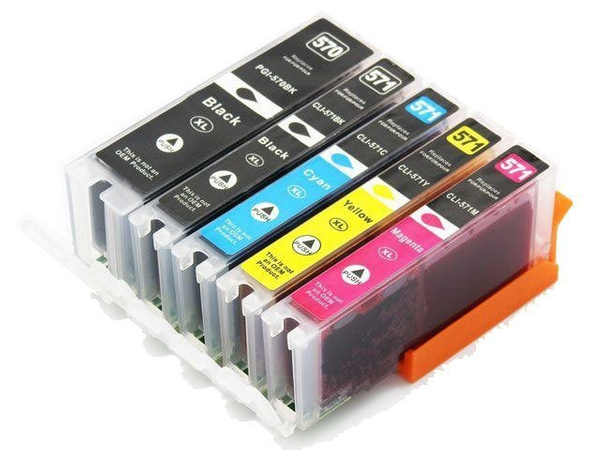 Zgodny komplet tusze do CANON PIXMA MG7750 MG6850 MG5750 Canon PGI570XL BK + CLI571XL CMYK DDPrint Nowy